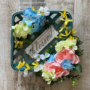 Blessed Wood Tobacco Basket Wall Decor